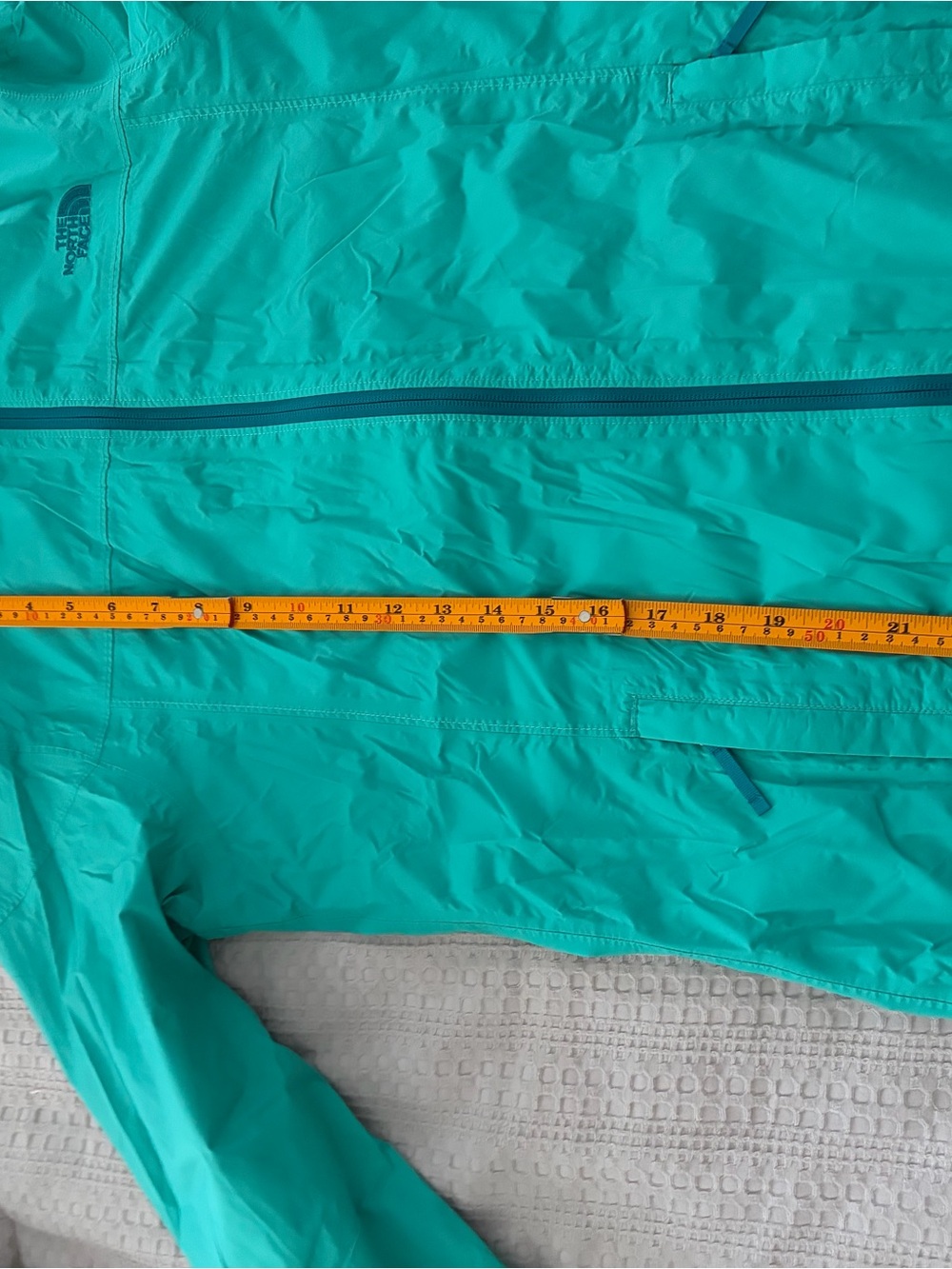 The North Face Juniors Teal Hooded Windbreaker Jacket Gorpcore Outdoorsy - Picture 10 of 11